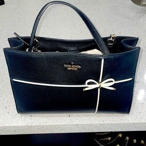 Kate Spade Black Handbag with white trim
